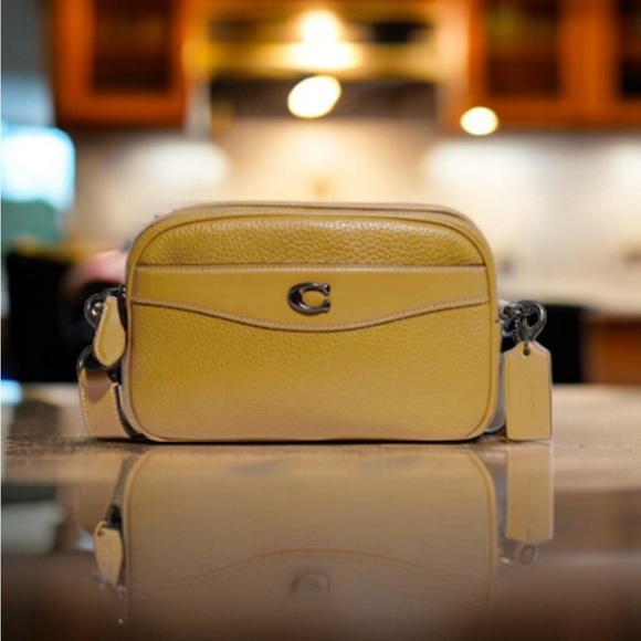 Coach Handbags - Coach Camera Crossbody Bag Pewter/Flax W Dust Bag